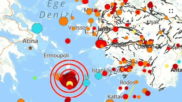 Ege Denizi'nde Peşpeşe Depremler