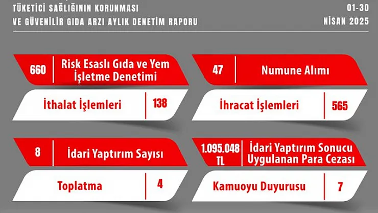 Eskişehir'de Gıda Denetimlerinde 1 Milyon 95 Bin 48 TL İdari Para Cezası Kesildi