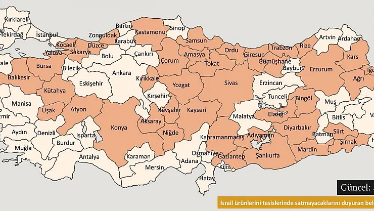 İşte İsrail mallarını boykot eden Belediyeler