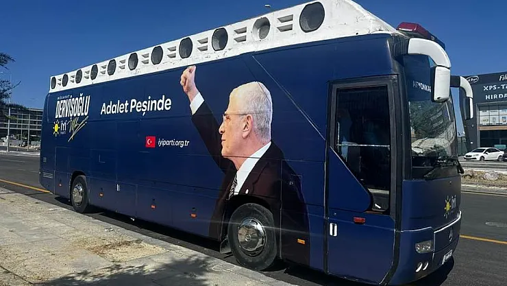 İYİ Parti İl Başkanlığı'nın Seçim Otobüsü Hazır