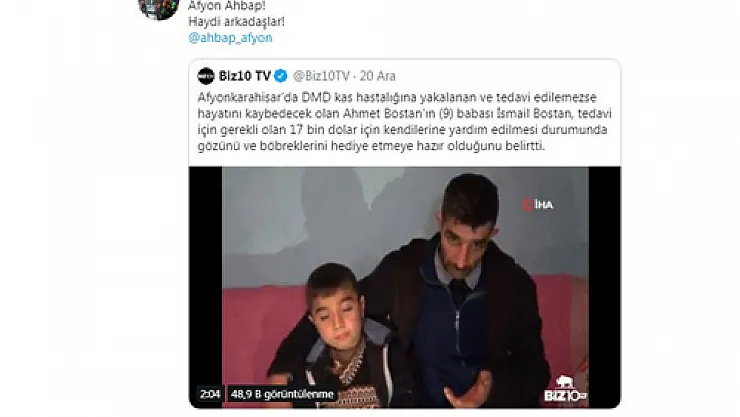 Kas hastası Ahmet’e Haluk Levent sahip çıktı