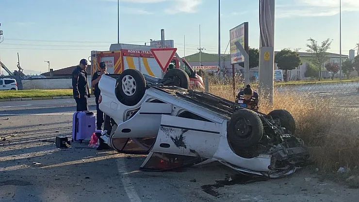 Konya'da Otomobil Takla Attı: 5 Yaralı