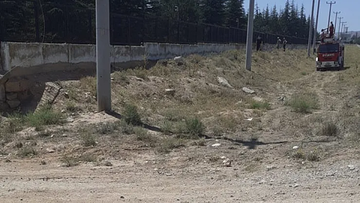 Kuru ot yangını korkuttu