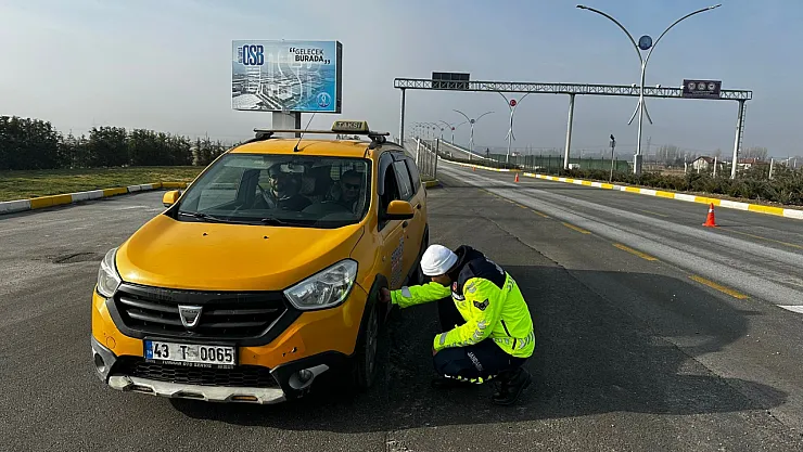 Kütahya'da Kış Lastiği Denetimi Yapıldı