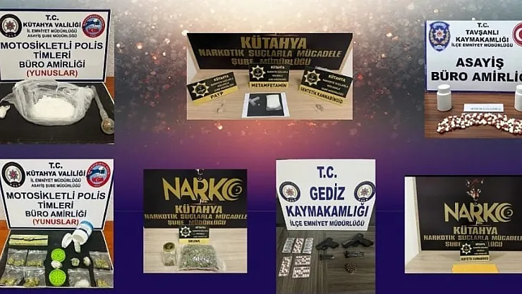 Kütahya Polisi Uyuşturucuyla Mücadelede Kararlılığını Sürdürüyor