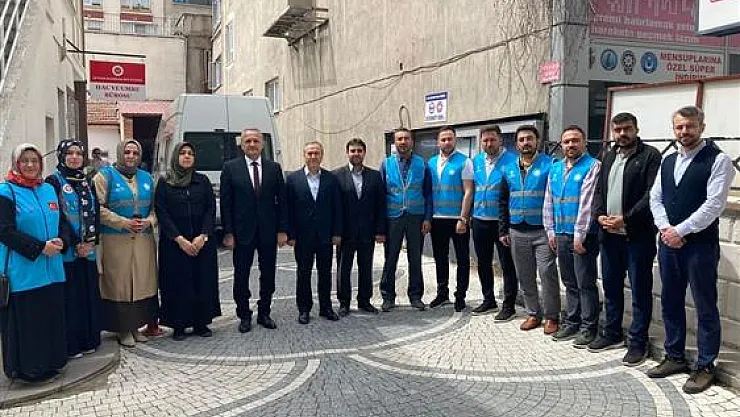 Müftülükte oluşturulan gönüllü ekip deprem bölgesine gönderildi