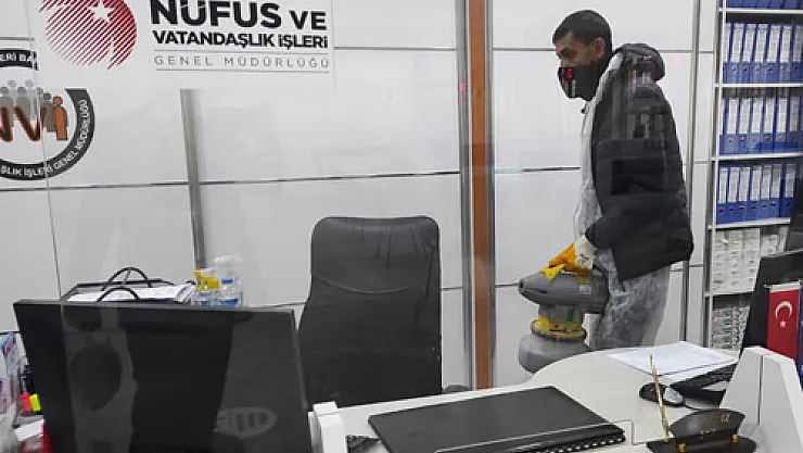 Nüfus Müdürlüğü dezenfekte edildi