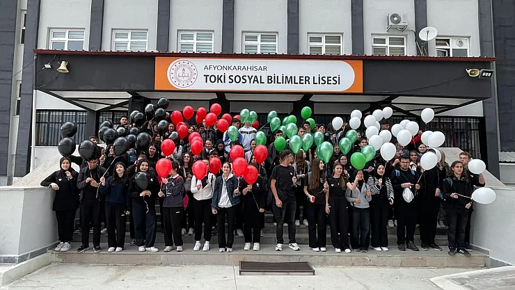 Öğrenciler Gazze'nin sesine Vicdan Balonları ile ses kattı