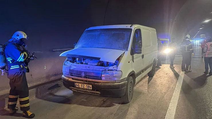 Osmangazi Tüneli'nde Araç Yangını