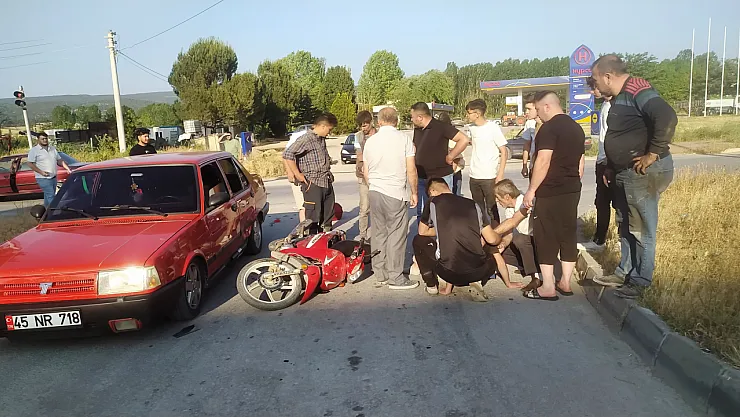 Otomobil İle Motosikletle Çarpıştı: 1 Yaralı