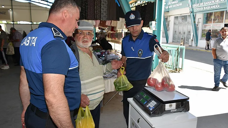 Pazar Yerlerine 'Tartı Kontrol Noktası' Kuruldu