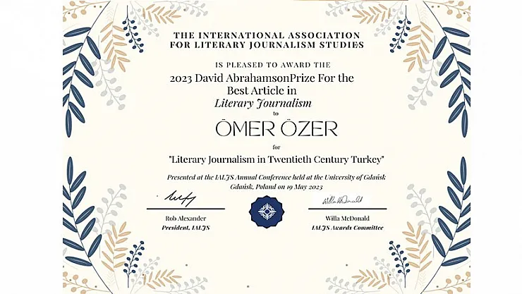 Prof. Dr. Ömer Özer, uluslararası bir başarıya imza attı