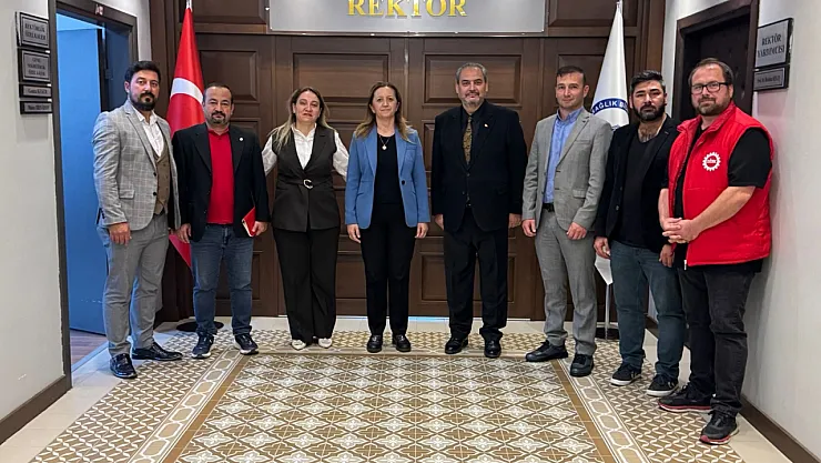 Rektör Aslan'a DİSK'ten üst düzey ziyaret