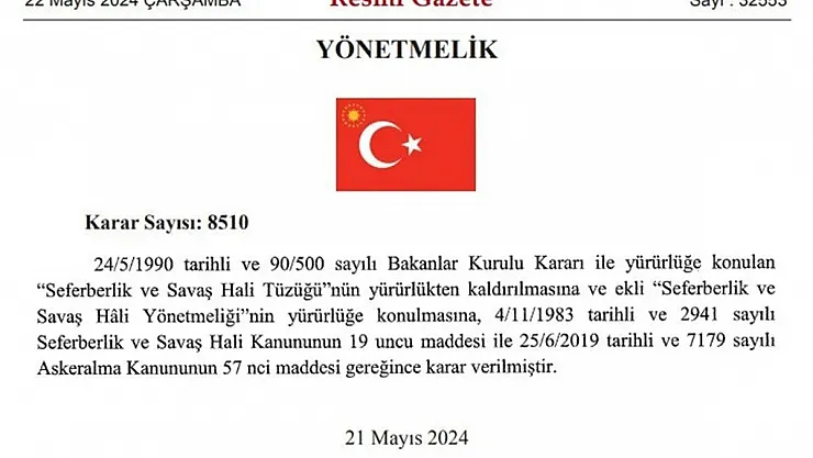 Seferberlik Ve Savaş Hâli Yönetmeliği Nedir?