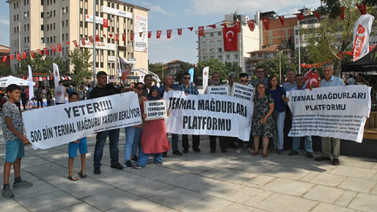 Termal mağdurları Afyon'da bir araya geldi