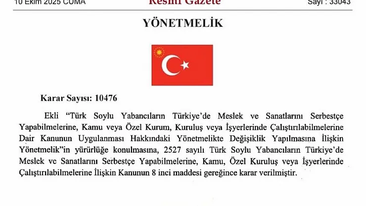 Türk Soylular Artık Türkiye'de 'Yabancı' Sayılmayacak
