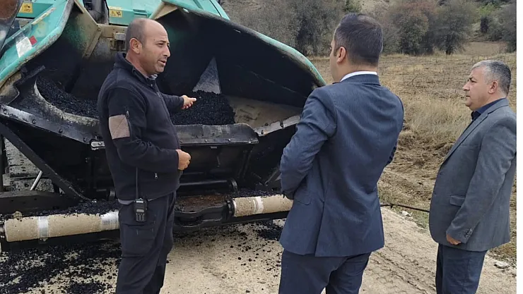 Yenipazar'da Yol Çalışmalarına Kaymakam Uçar'dan Destek