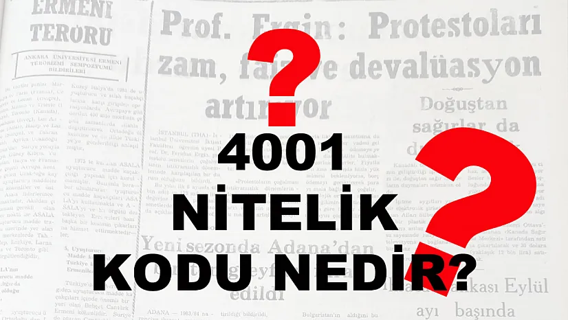 4001 Nitelik Kodu Nedir?