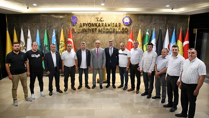 Afyon'da 11 Mahalle Muhtarından Önemli Ziyaret… Mahalleler 'Emniyet'te