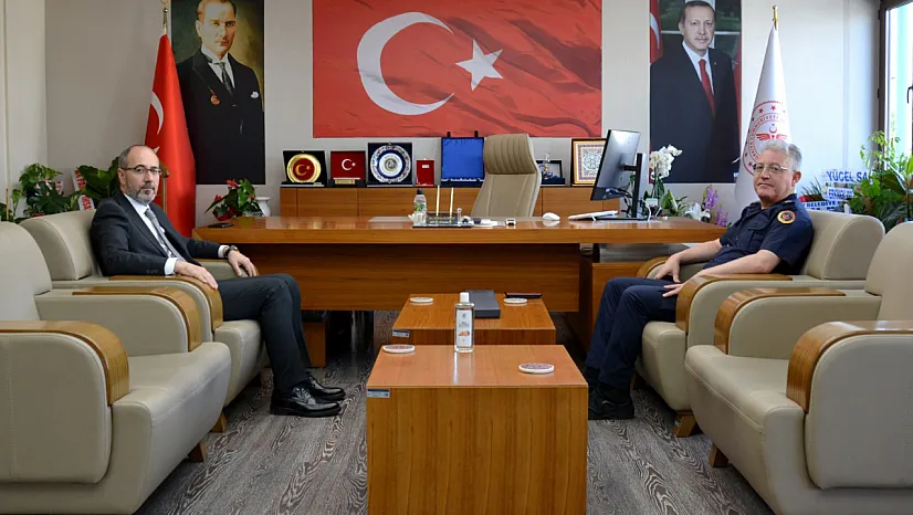 Albay Yağan'dan, Müdür Öztürk'e Hayırlı Olsun Ziyareti