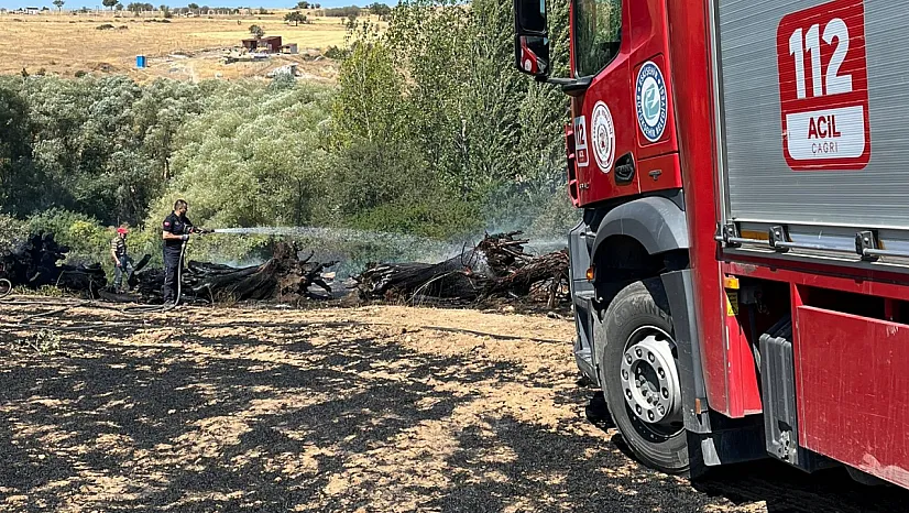 Ekin Yangınına İtfaiye Ekipleri Müdahale Etti