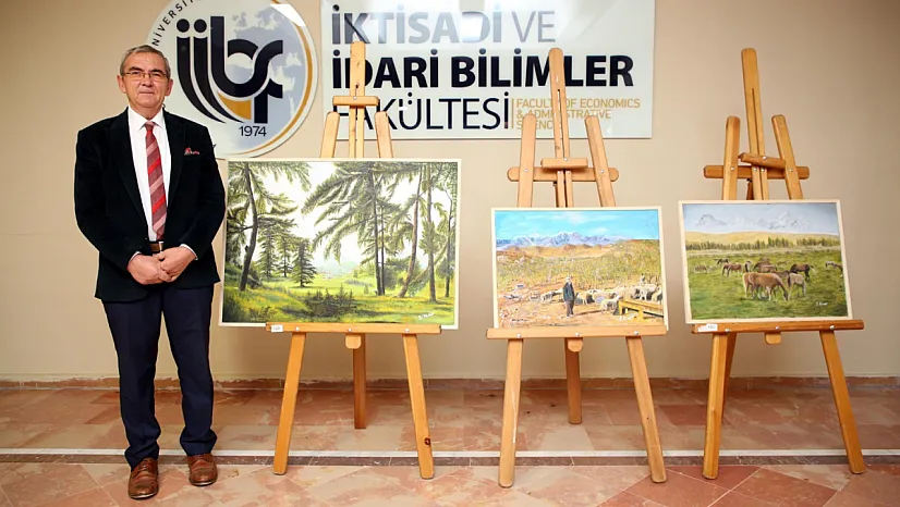 Tabela yazarak para kazanıyordu, resim sergisi açtı