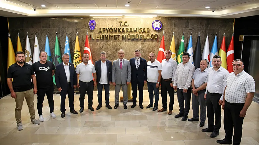 Afyon'da 11 Mahalle Muhtarından Önemli Ziyaret… Mahalleler 'Emniyet'te