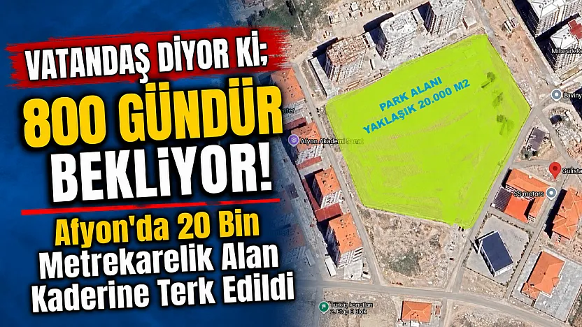 Afyon'da 20 Bin Metrekarelik Alan Kaderine Terk Edildi