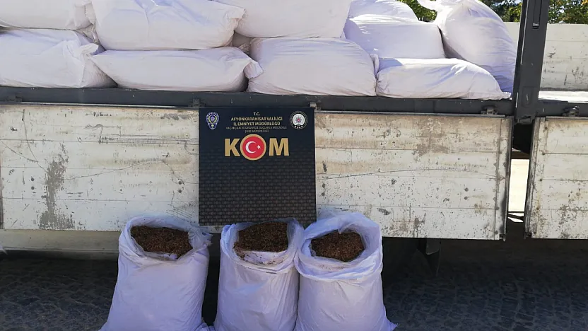 Afyon'da Kilolarca Kıyılmış Tütün Ele Geçirildi