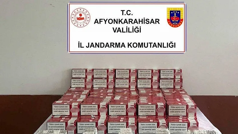 Afyonkarahisar'da Jandarmadan Kaçak Tütün Baskını