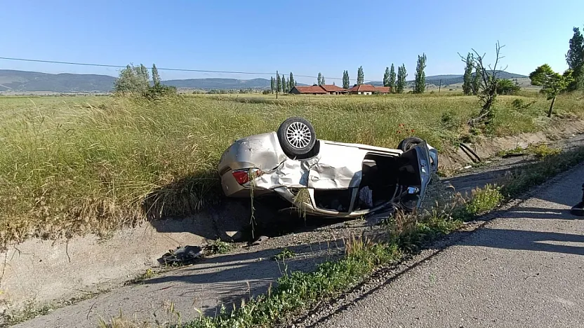 Afyonkarahisar'da Takla Atan Otomobilde Acı Kayıp