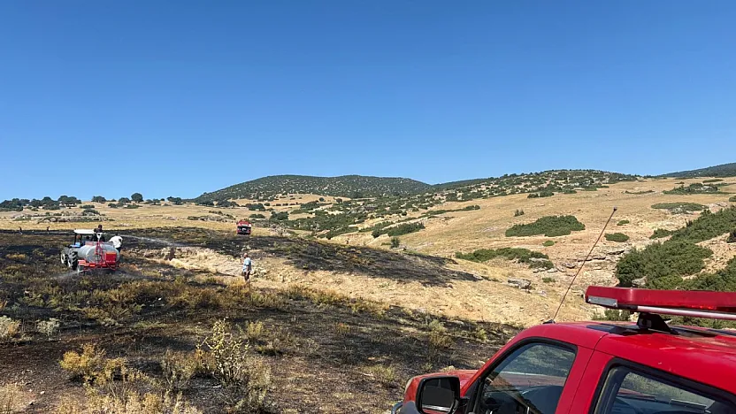 Anız Yangını Ormanlık Alana Sıçramadan Söndürüldü