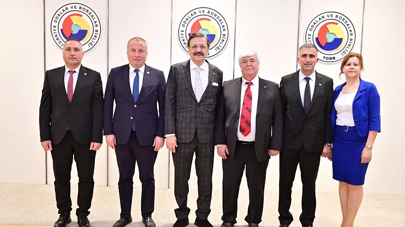 Çay heyeti, TOBB Başkanı Hisarcıklıoğlu'nu ziyaret etti