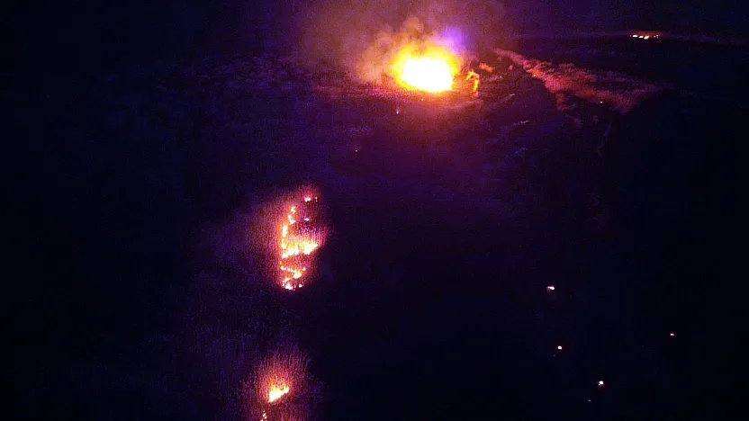 Eber Gölü'nde Yangın