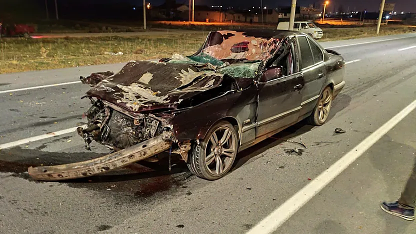 Kazada Hurdaya Dönen Otomobil Sürücüsü Ağır Yaralandı