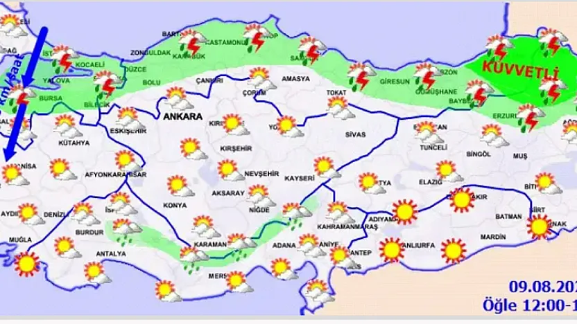 Meteoroloji'den Yağış Uyarısı