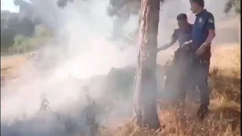 Polislerden Yangına Cansiperane Müdahale