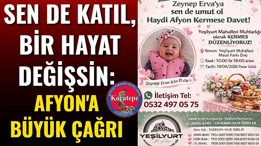 Sen de Katıl, Bir Hayat Değişsin: Afyon'a Büyük Çağrı