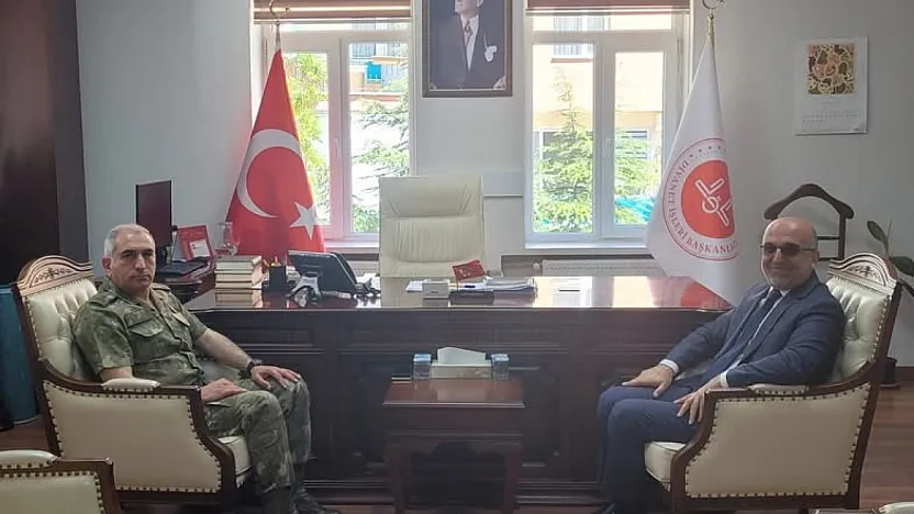 Tuğgeneral Fatih Dağlı'dan İl Müftüsü Lütfü İmamoğlu'na Nezaket Ziyareti