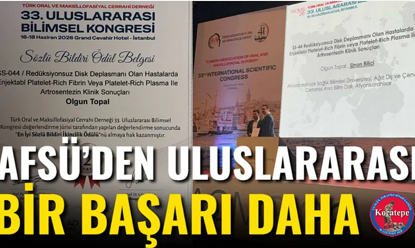 AFSÜ'den Uluslararası Bir Başarı Daha