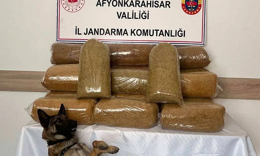 Afyon'da Jandarma, kaçak tütün yakaladı