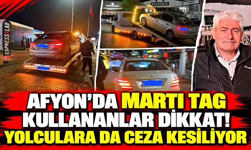 Afyon'da Martı TAG Kullananlar Dikkat! Yolculara Da Ceza Kesiliyor