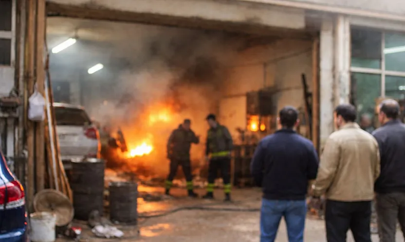 Afyon'da Sanayi Sitesinde Yangın: Baba ve Oğul Ölümden Döndü!