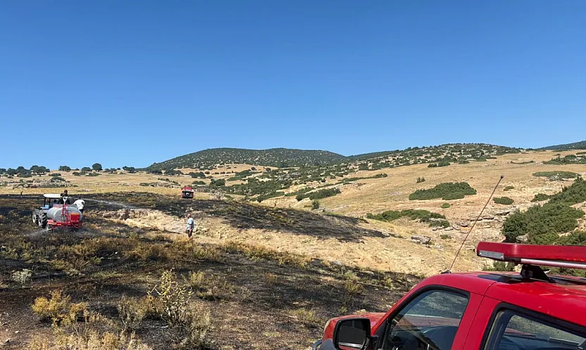 Anız Yangını Ormanlık Alana Sıçramadan Söndürüldü