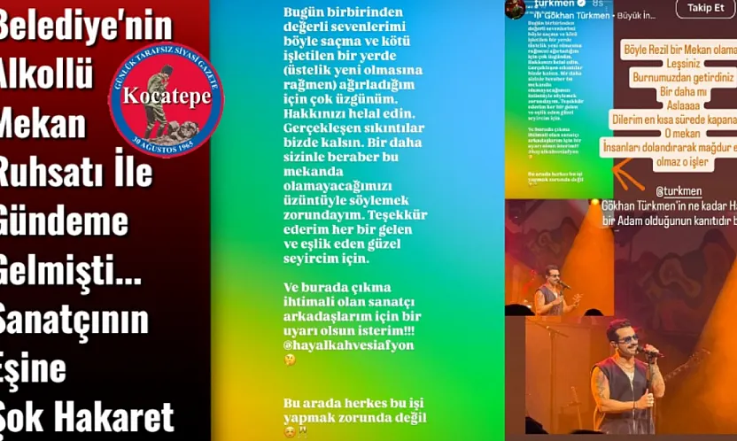 Belediye'nin Alkollü Mekan Ruhsatı İle Gündeme Gelmişti... Sanatçının Eşine Şok Hakaret