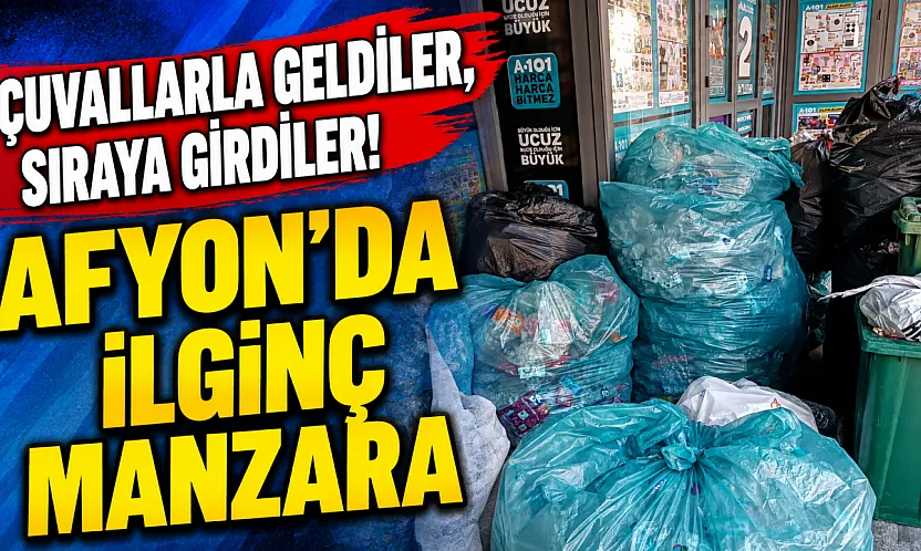 Çuvallarla Geldiler, Sıraya Girdiler! Afyon'da İlginç Manzara