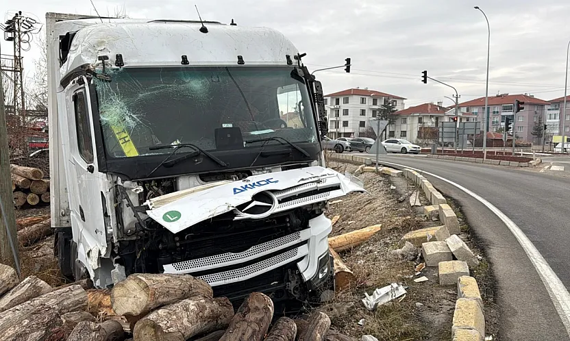 Kontrolden Çıkan Tır, Kereste Fabrikasının Deposuna Girdi