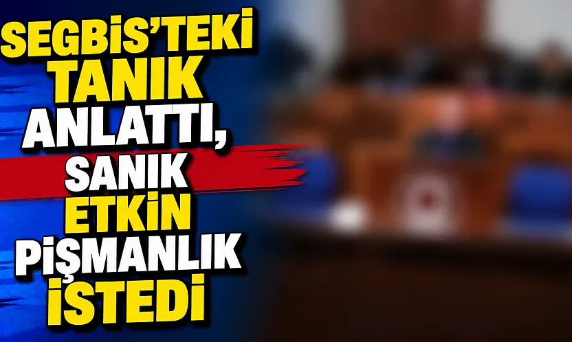 Segbis'teki Tanık Anlattı, Sanık Etkin Pişmanlık İstedi