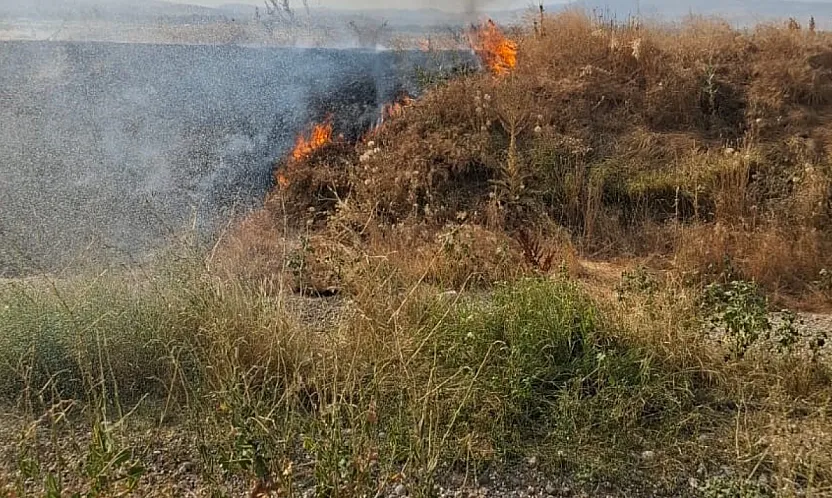 Şuhut'ta Anız Yangını Paniğe Neden Oldu