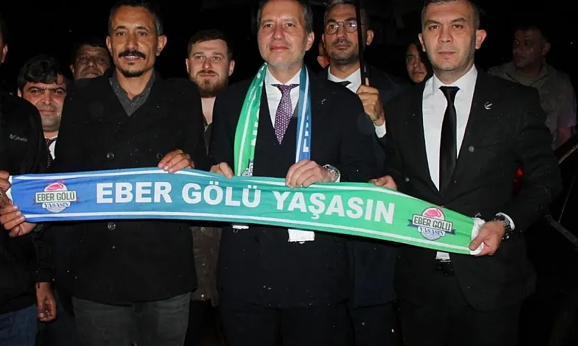 Yeniden Refah Partisi Lideri Erbakan'den Eber Gölü Hareketine Destek